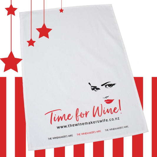 Time for Wine! Tea Towel